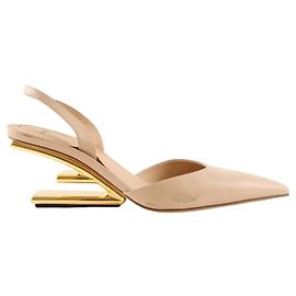 Fendi First leather heels beige size 41 Beige