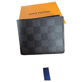 Louis Vuitton Damier Graphite Bi-fold Wallet Black Grey