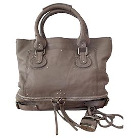 Chloé Paddington Bolsa em couro cinza Cinza Taupe