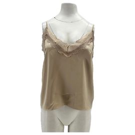 Autre Marque Beiges Camisole mit rosa Spitze Beige