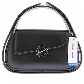 Bolsa de mão em couro preta Samsoe & Samsoe Preto