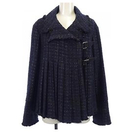 Veste en maille Chanel Bleu Bleu Marine