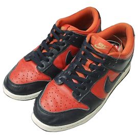 Autre Marque Nike Dunk Low SP Leder Sneaker Orange Marineblau