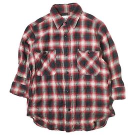 Autre Marque Camicia in misto cotone stropicciato Niche a maniche tre quarti Rosso