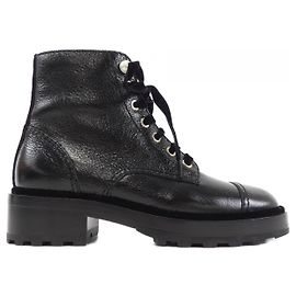 Chanel Shiny Calfskin Boots Black