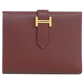 Hermès Hermes Bearn Compact Madame Wallet Brown