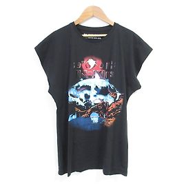 Balenciaga Printed Cotton T Shirt Black