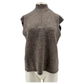 Autre Marque Pull sans manches marron Marron