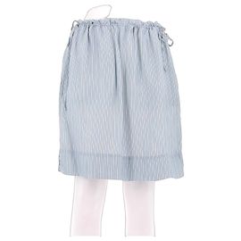 Falda de seda a rayas azules Totême Azul