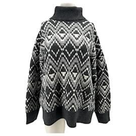 Autre Marque Rollkragenpullover grau Grau
