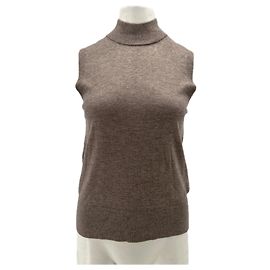 Autre Marque Pull sans manches marron Brown