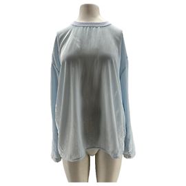American Vintage Blue Viscose Top Blue