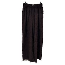 Autre Marque Pantalon marron à franges Marron