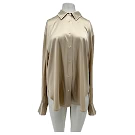 Autre Marque Satinierte Bluse beige Beige