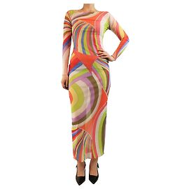 Emilio Pucci Mehrfarbiges Mesh-Kleid mit Print - Größe S Mehrfarben