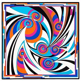 Emilio Pucci Lenço de seda estampado multicolorido Multicor