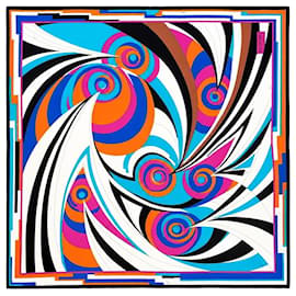 Emilio Pucci Sciarpa in seta stampata multicolore Multicolore