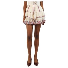 Isabel Marant Etoile Short de voile de algodão branco Jocadia - tamanho UK 10 Branco