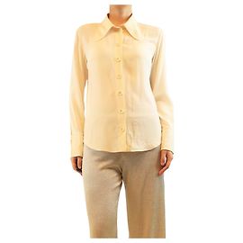 Chloé Camicia in seta giallo burro - taglia UK 12 Giallo