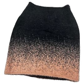 Autre Marque Ottolinger Gradient Mini Skirt Black and Peach Black Peach