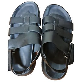 Sandali Hermès Doha in pelle nera Nero