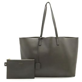 Bolsa de ombro em couro cinza Yves Saint Laurent Marrom