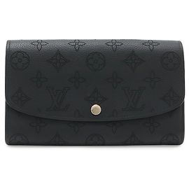 Portafoglio bi-fold Louis Vuitton Mahina Iris Nero