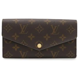 Cartera larga plegable Louis Vuitton Monogram Portefeuille Sarah Fucsia