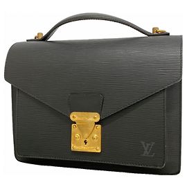 Borsa Louis Vuitton Epi Monceau Nero