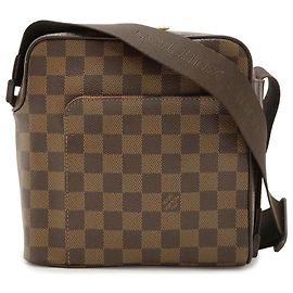 Borsa a Spalla Louis Vuitton Damier Olaf PM Pochette N41442 Marrone Damier ebene