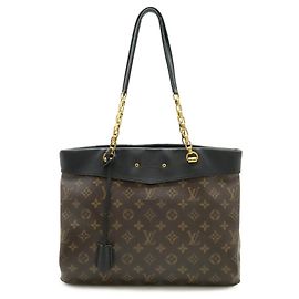 Sac cabas Louis Vuitton Monogram Pallas Shopper Noir
