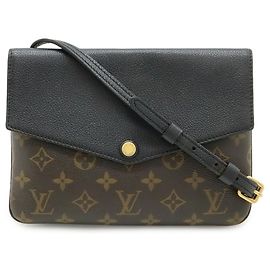 Louis Vuitton Monogram Twice Shoulder Bag Pochette Black