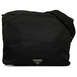 Borsa Messenger Prada Black Tessuto Nero