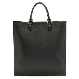 Louis Vuitton Epi Sac Plat Tote Bag Black Other