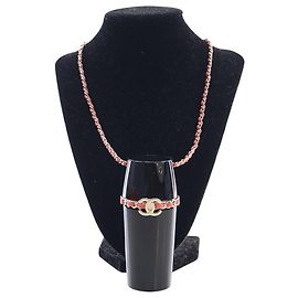 Chanel Black Lucite Lipstick Case On Chain Black