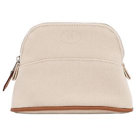 Pochette Bolide Mini en toile marron Hermès Marron Beige