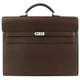 Hermès Kelly Depeches 38 em couro Epsom marrom Marrom Castanho escuro