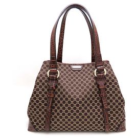Céline Tote em lona Macadam marrom Celine Marrom