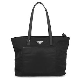 Sac cabas Prada Saffiano Triangle Noir