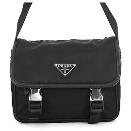 Borsa a tracolla nera Prada Nero