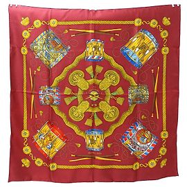 Hermès Sciarpa in seta rossa Hermes Rosso