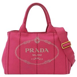Mini bolsa de lona Canapa feminina Prada Rosa