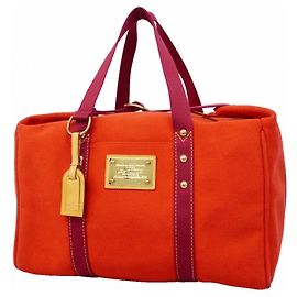 Louis Vuitton Antigua Sac Weekend Tote Bag Red