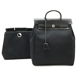 Hermès HERMES Herbag Ad PM Backpack Handbag Black