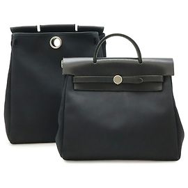 Hermès Hermes Herbag Ad PM Backpack Handbag Black