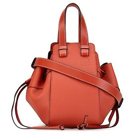 LOEWE Orange Small Leather Hammock Satchel Orange