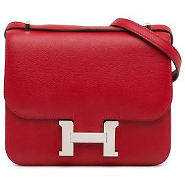 Hermès Red Mini Evercolor Constance 18 Rot