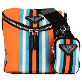 Bolsa Transversal Prada Orange Canvas Canapa Baiadera Laranja