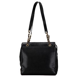 Borsa a Spalla Chanel Black Triple CC Caviar Nero