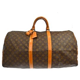 Louis Vuitton Keepall Bag Monogram Canvas 55 Brown